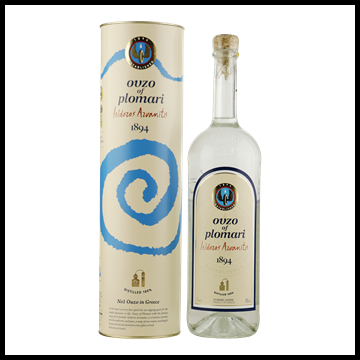 Plomari Ouzo 1 ltr in luxe koker